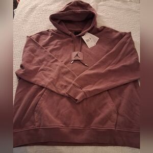 Nike Jordan Flight Essentials Hoodie Mens XXL Purple Garment Dye Washed